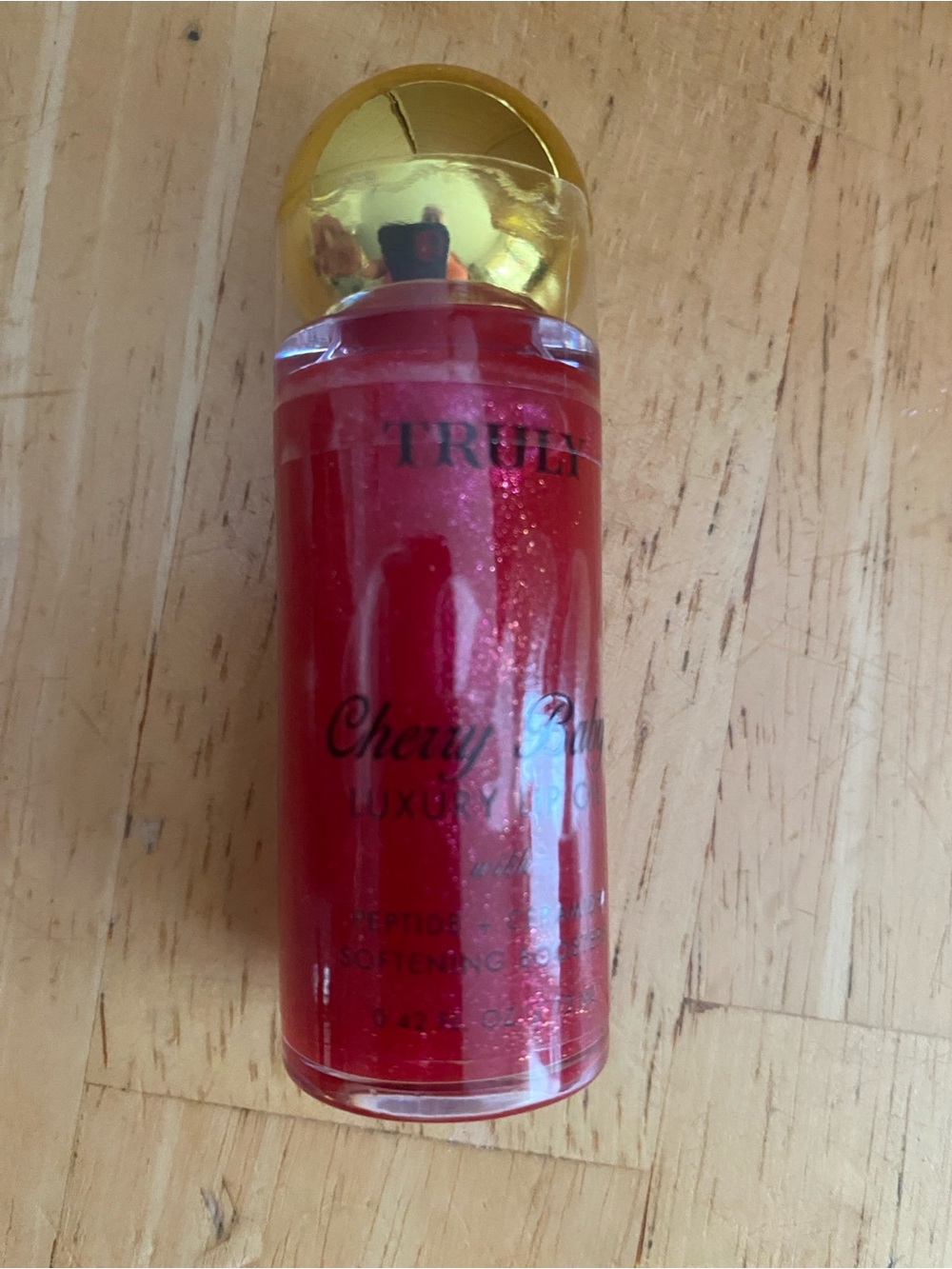 Truly Cherry Baby Luxury Lip Oil - Red. Sealed NIP peptide & ceramide NWT